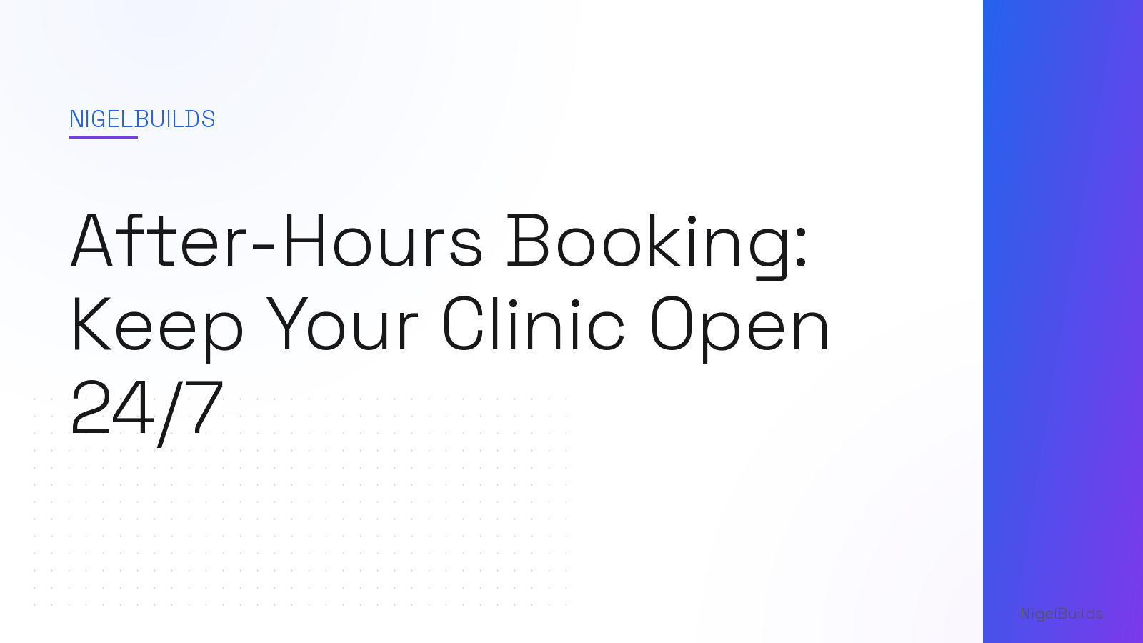 Editorial illustration for the article: After-Hours Booking: Keep Your Clinic Open 24/7