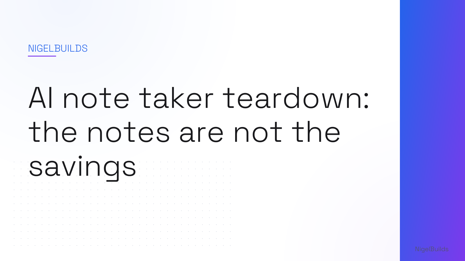 Editorial illustration for the article: AI note taker teardown: the notes are not the savings