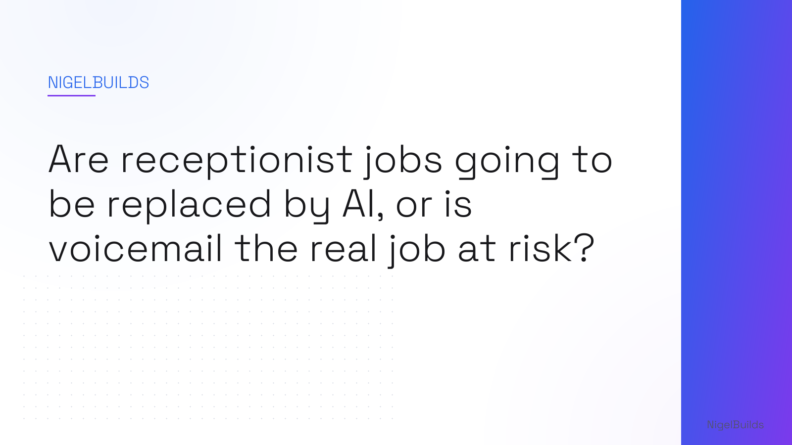 Editorial illustration for the article: Are receptionist jobs going to be replaced by AI, or is voicemail the real job at risk?