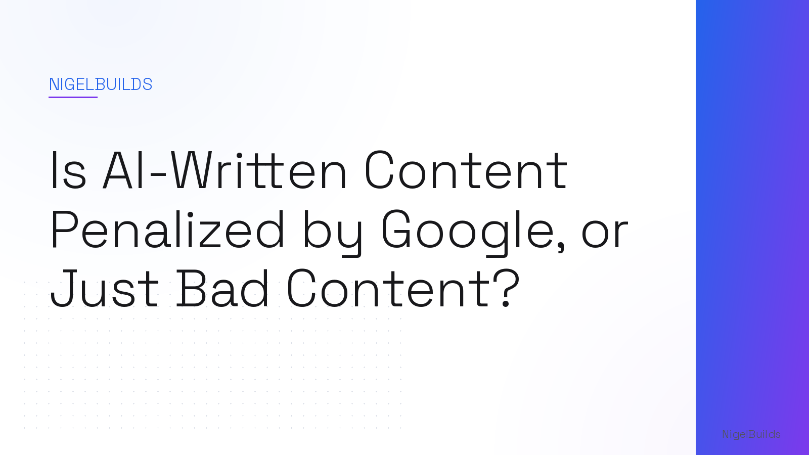 Editorial illustration for the article: Is AI-Written Content Penalized by Google, or Just Bad Content?