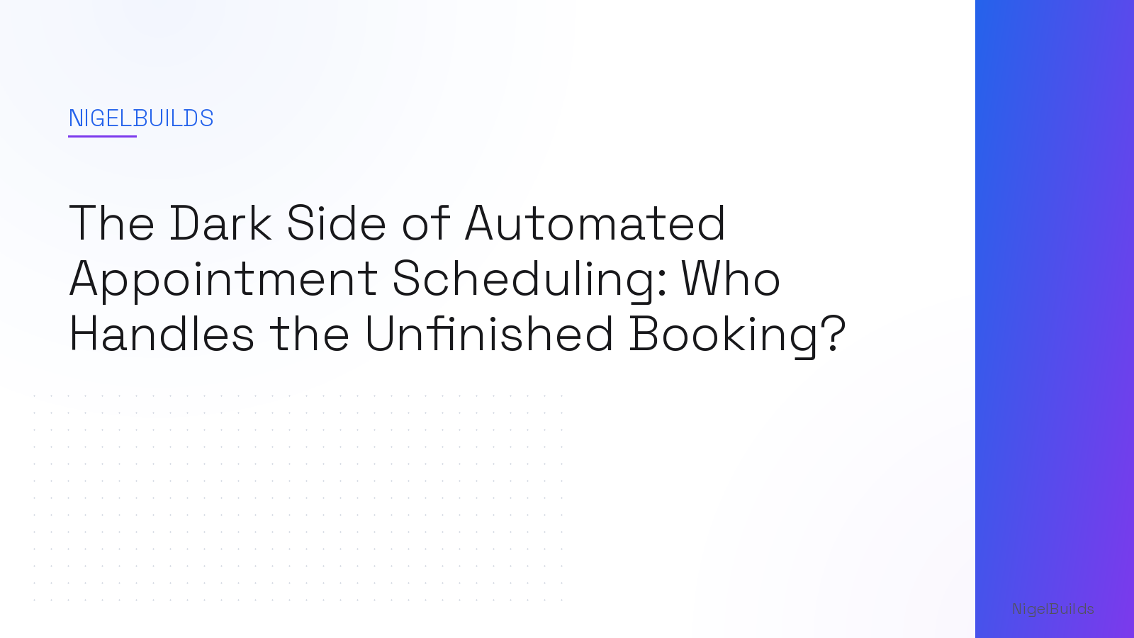Editorial illustration for the article: The Dark Side of Automated Appointment Scheduling: Who Handles the Unfinished Booking?