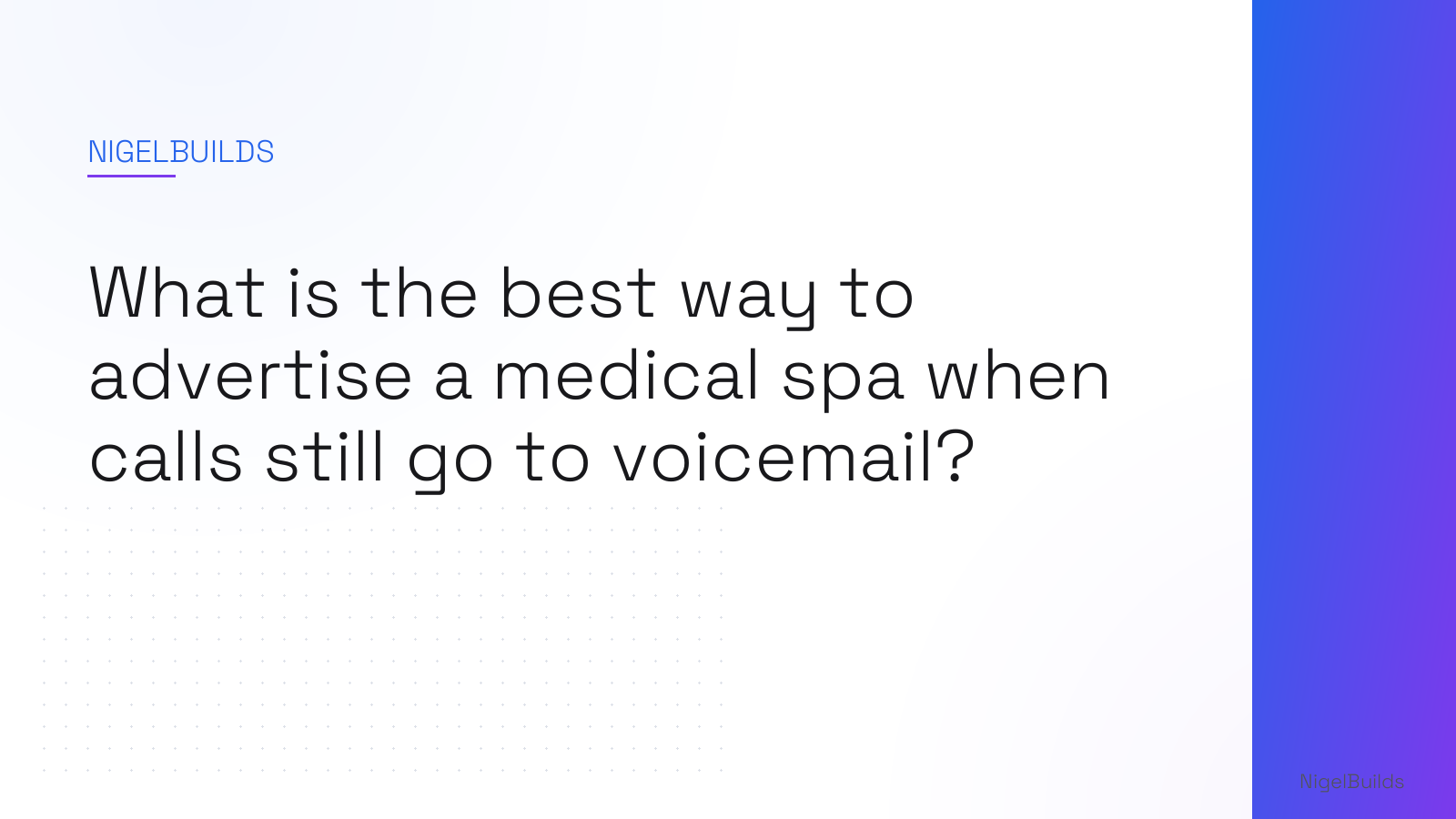 Editorial illustration for the article: What is the best way to advertise a medical spa when calls still go to voicemail?