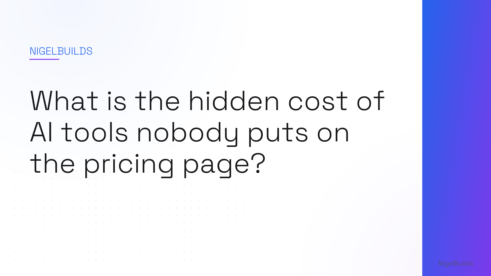 Editorial illustration for the article: What is the hidden cost of AI tools nobody puts on the pricing page?