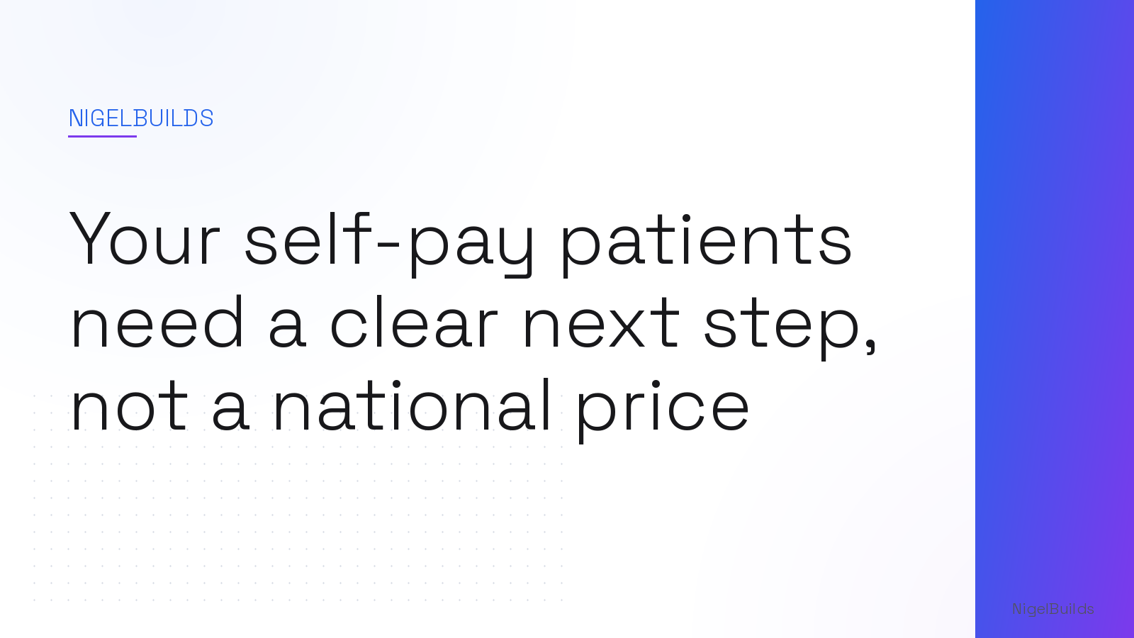 Editorial illustration for the article: Your self-pay patients need a clear next step, not a national price