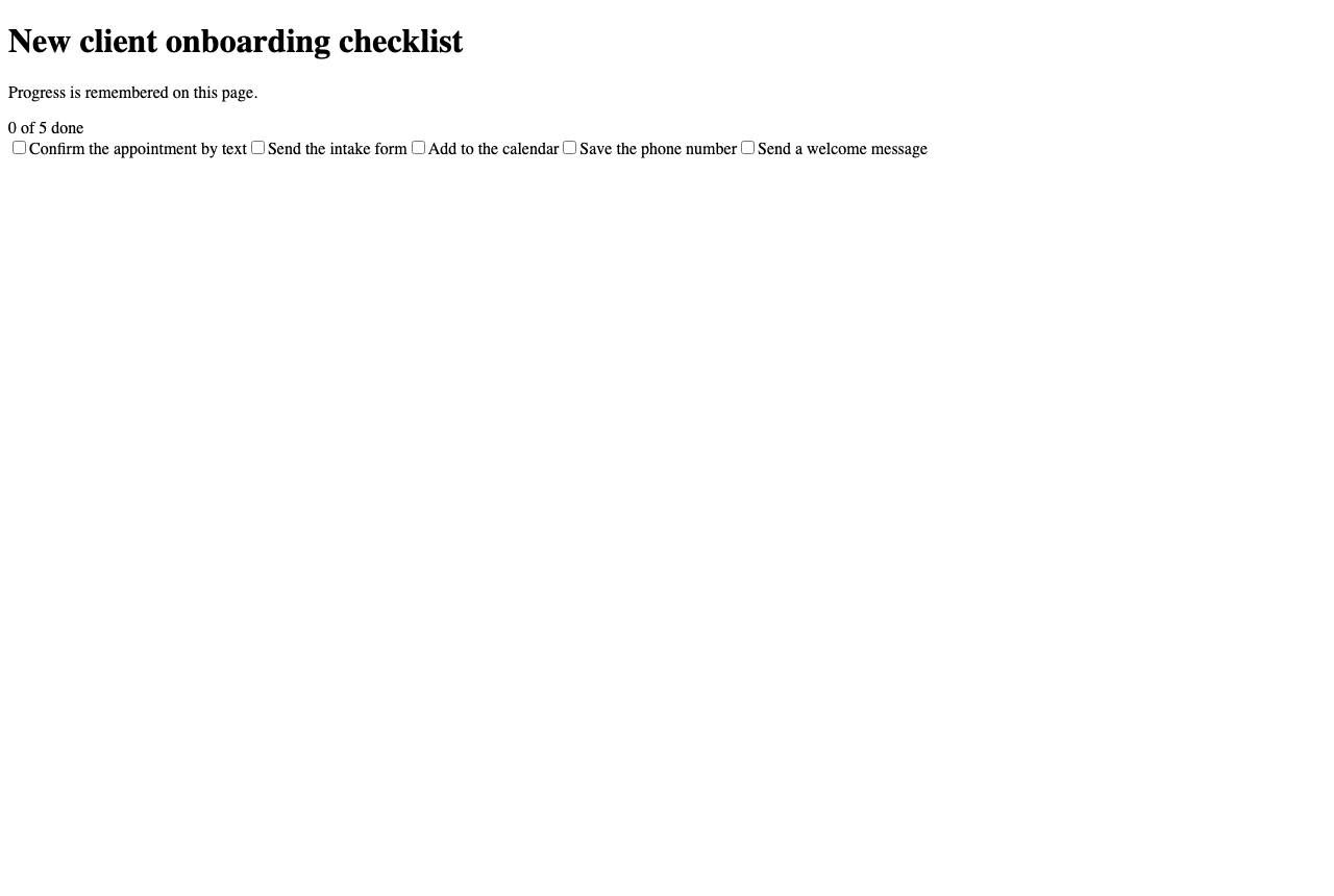 Step 1: Create the checklist file